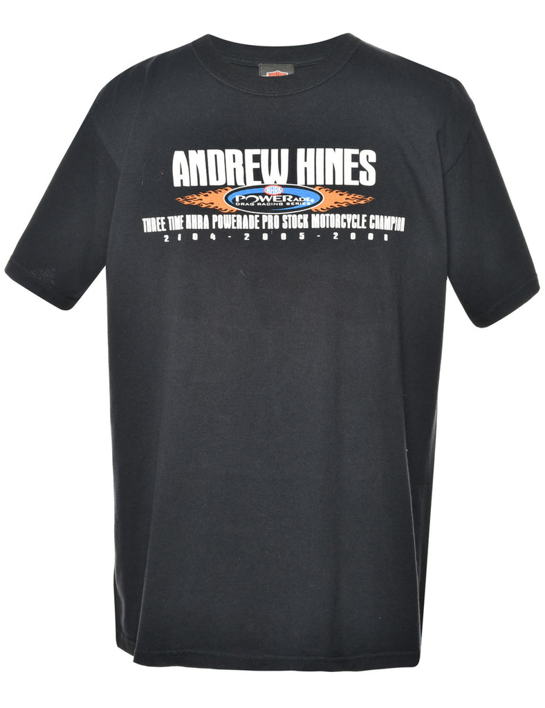 Harley Davidson Andrew Hines Printed T-shirt - L