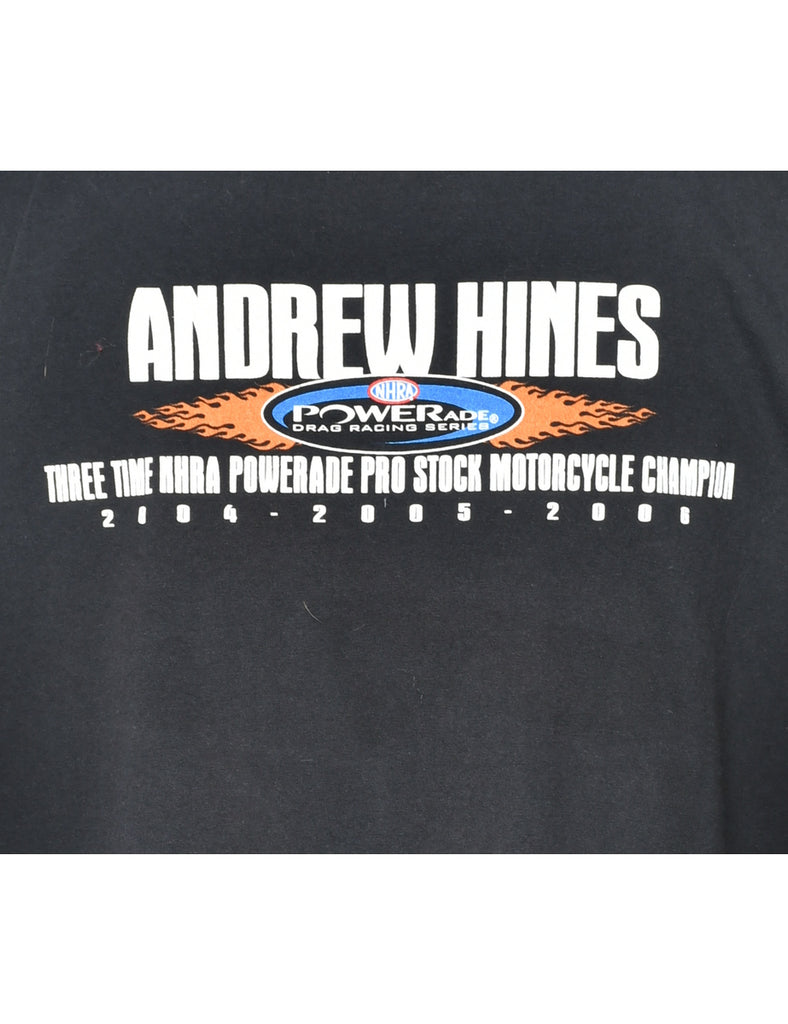 Harley Davidson Andrew Hines Printed T-shirt - L