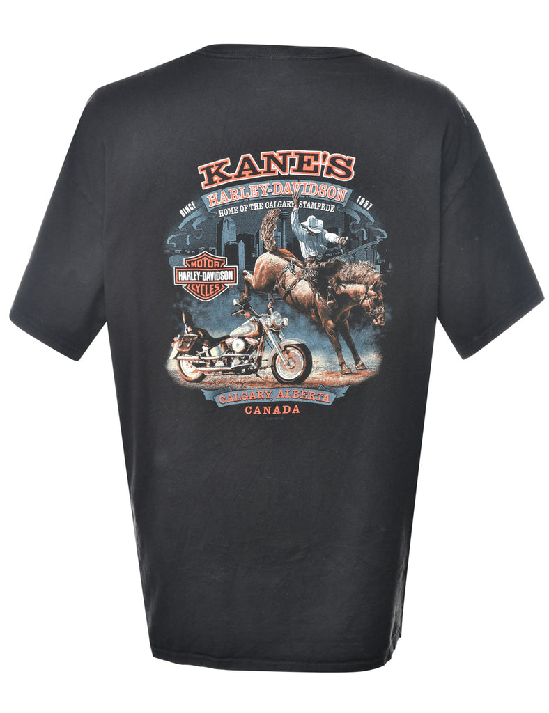 Harley Davidson Bad Dog Printed T-shirt - XL