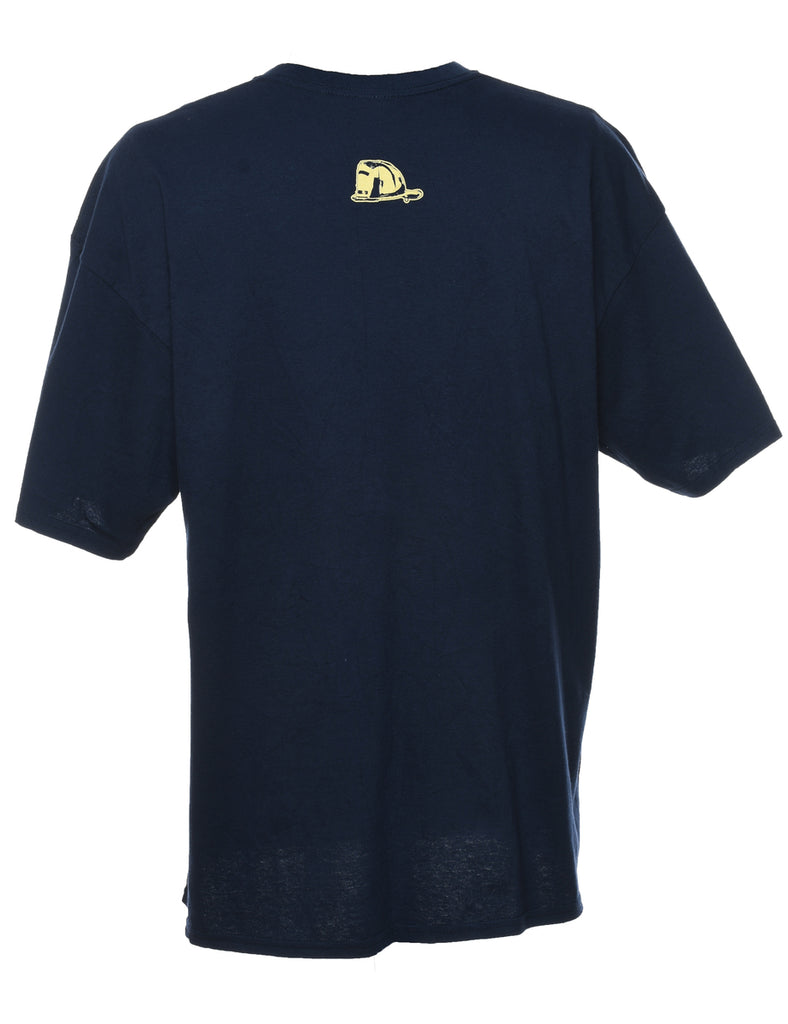 Harley Davidson Fire Fighter Kicking Ash Printed T-shirt - XL