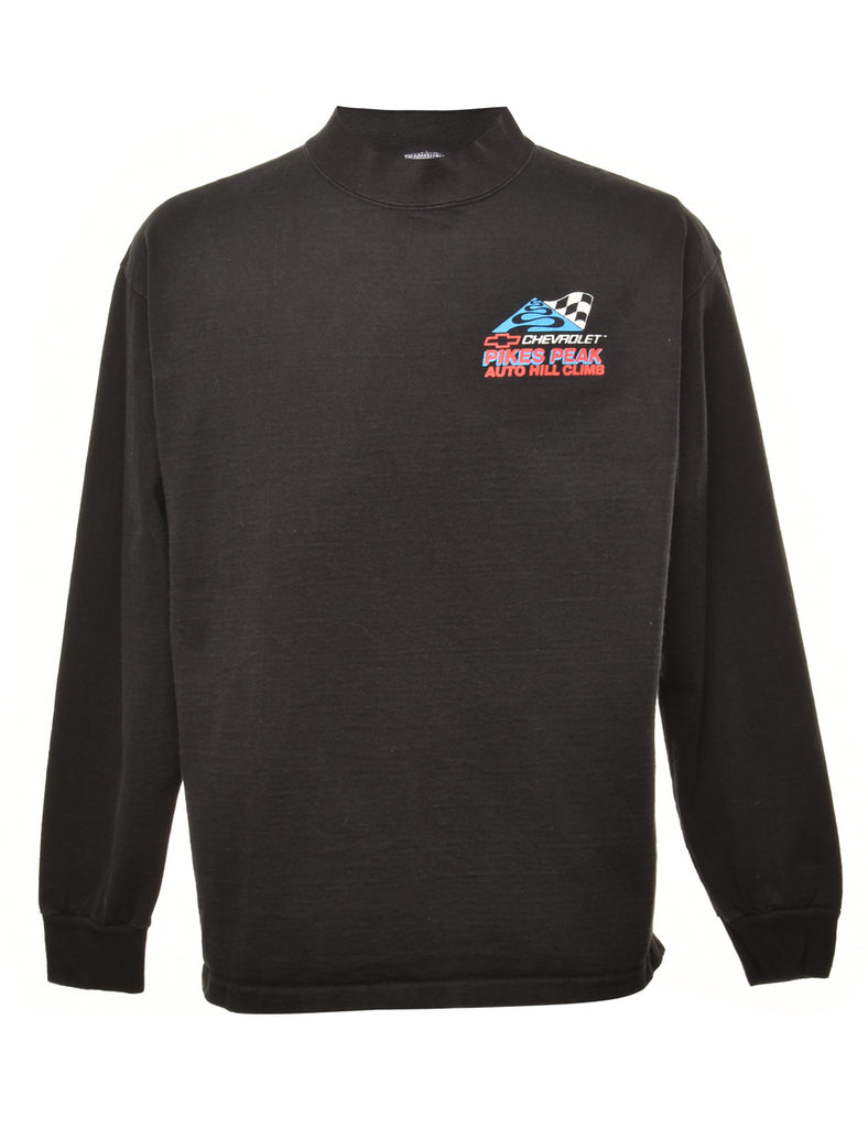 High Neck Printed T-shirt - XL