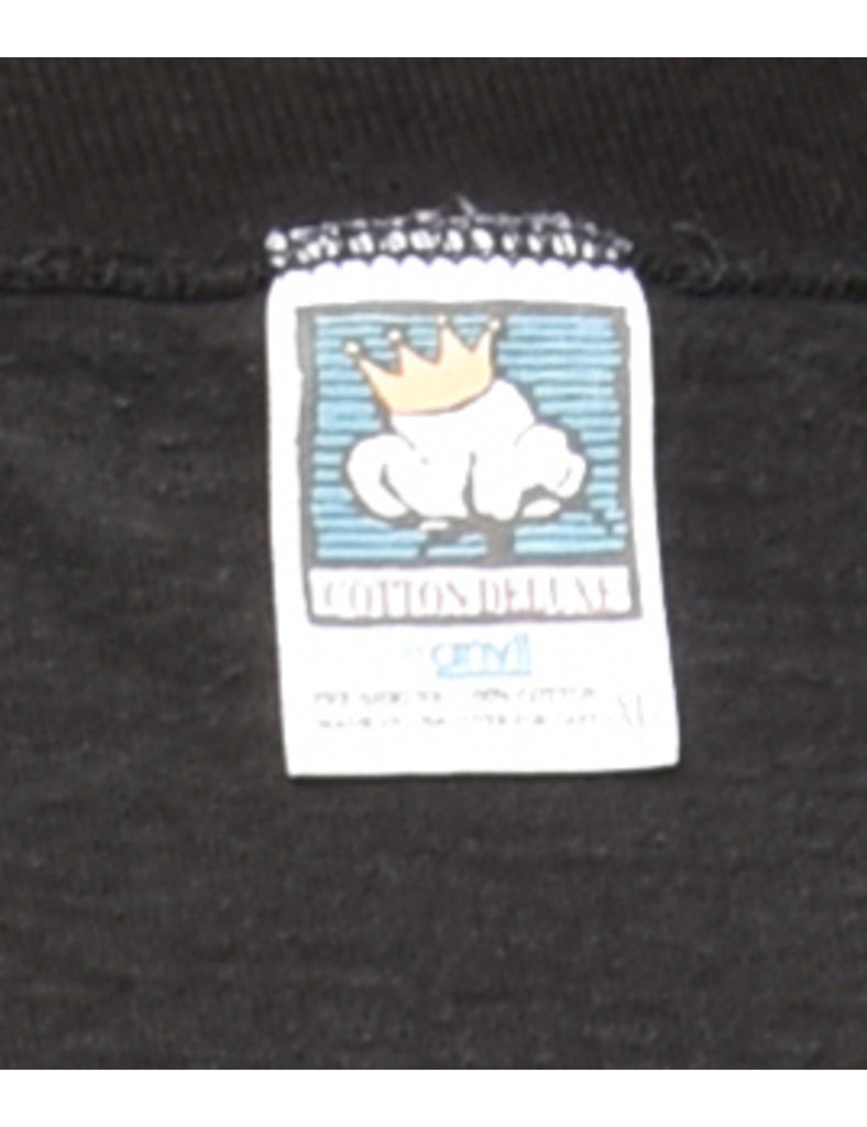 High Neck Printed T-shirt - XL