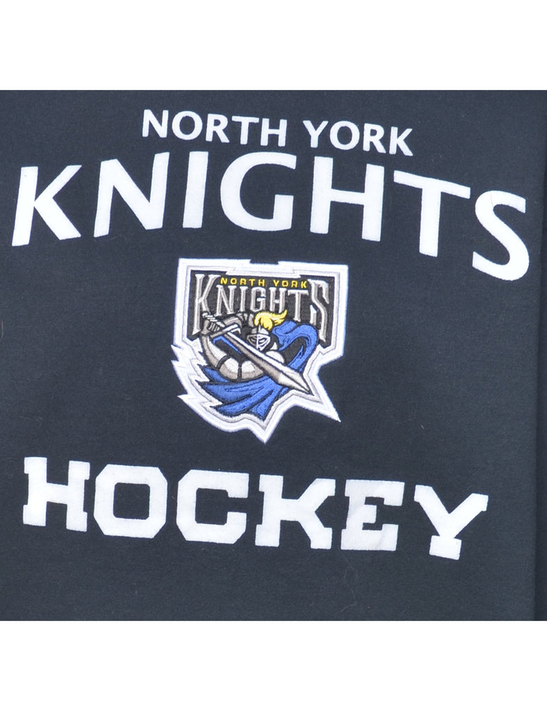 Hockey Knight Printed Hoodie - S