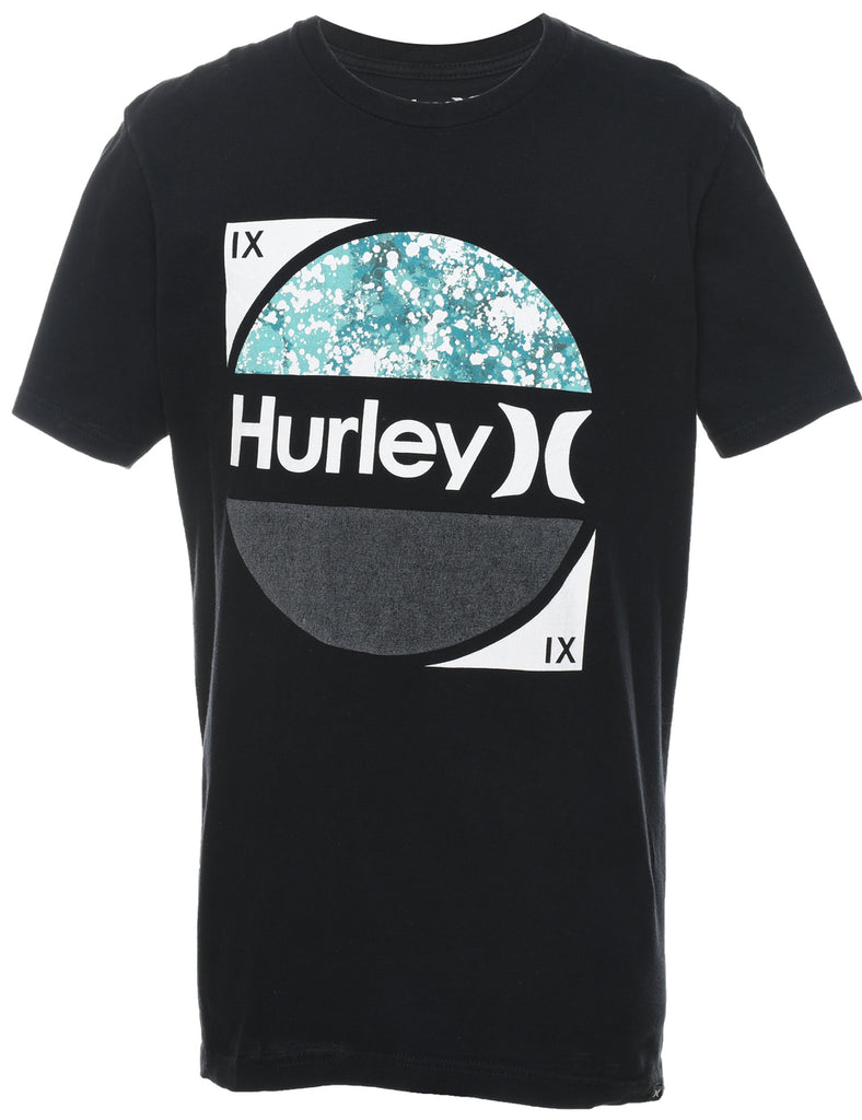 Hurley Printed Black T-Shirt - M