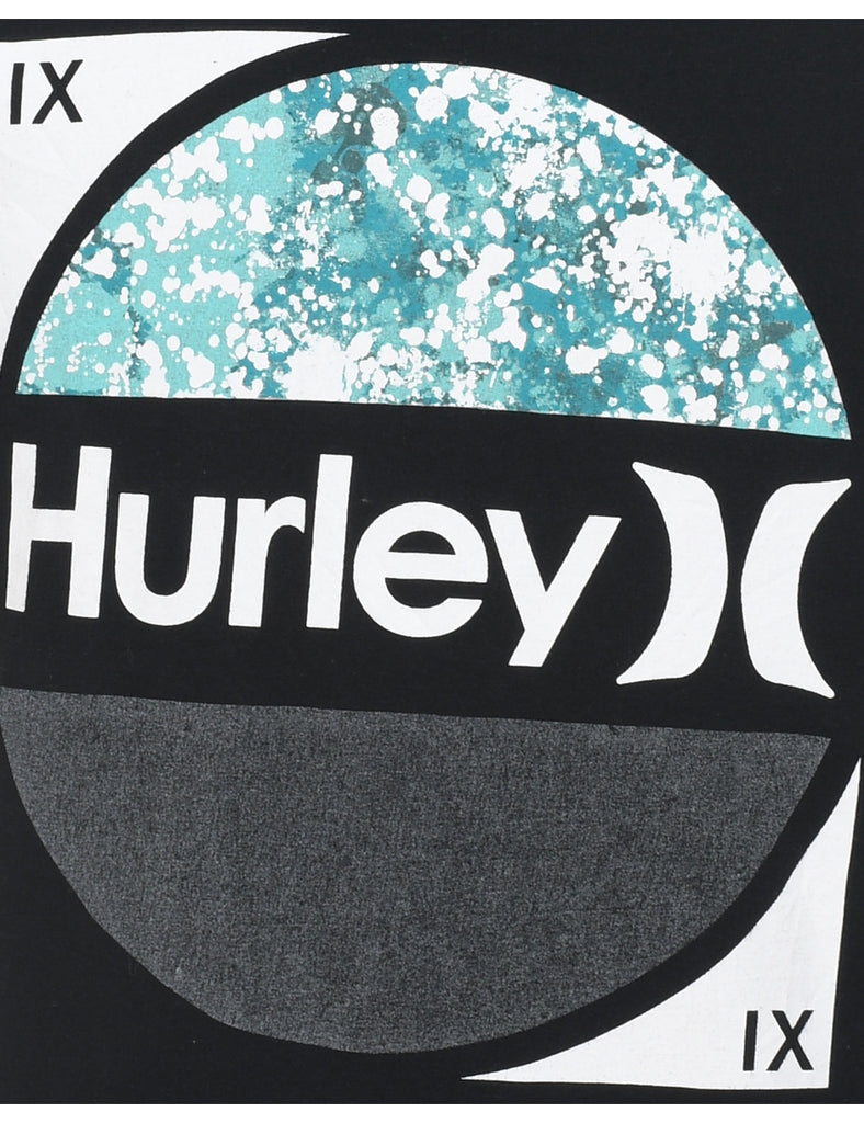 Hurley Printed Black T-Shirt - M