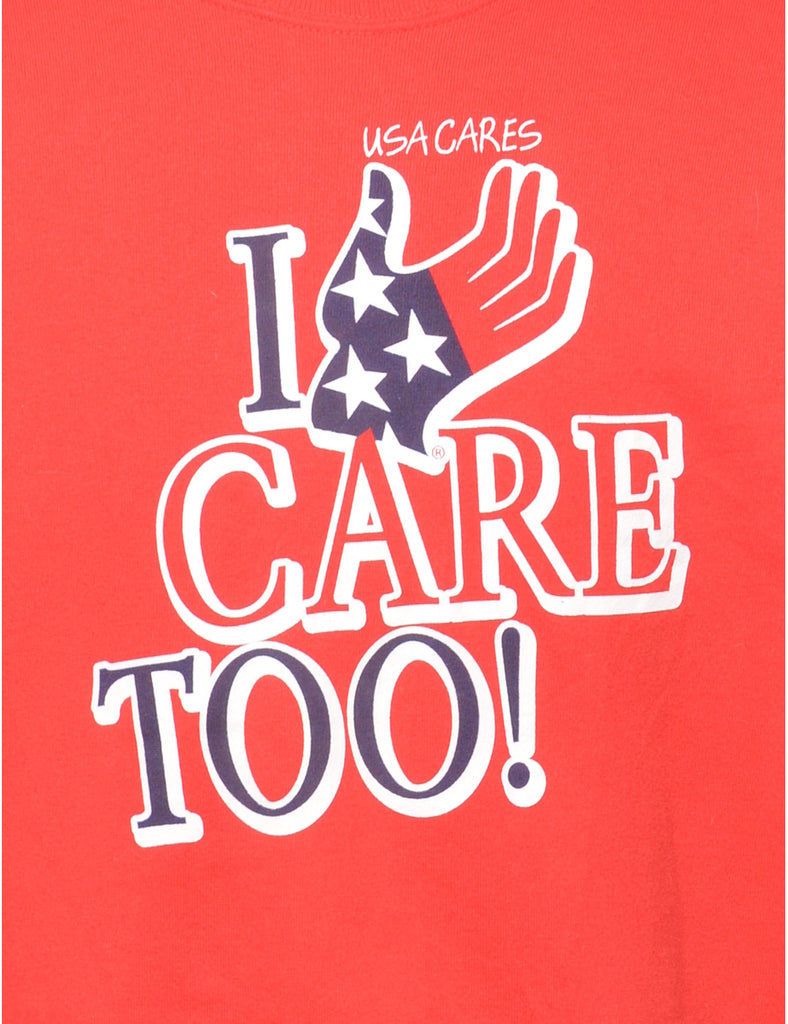 I Care Too Printed Sweatshirt - XL