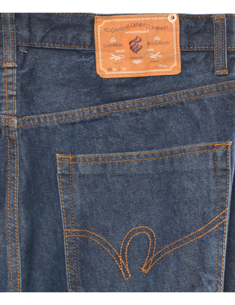 Indigo Straight Fit Jeans - W36 L34