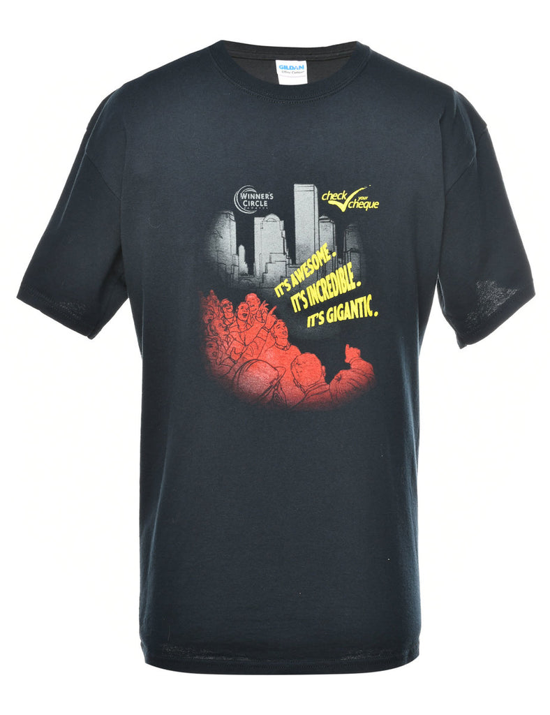 It's Awesome It's Incredible It's Gigantic Printed T-shirt - L