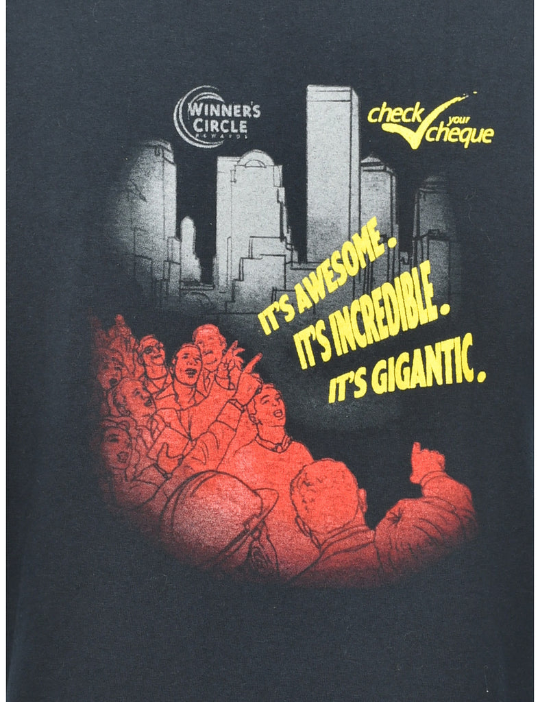 It's Awesome It's Incredible It's Gigantic Printed T-shirt - L