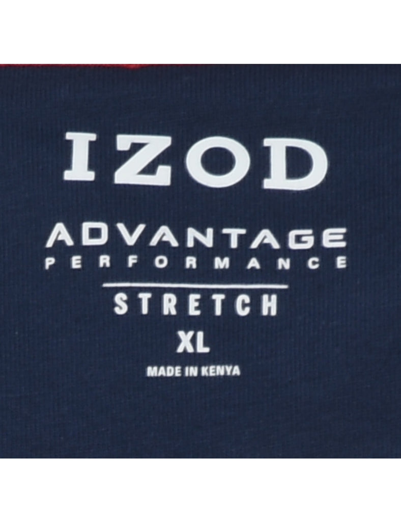 Izod Plain Black Quarter-Zip Sweatshirt - XL