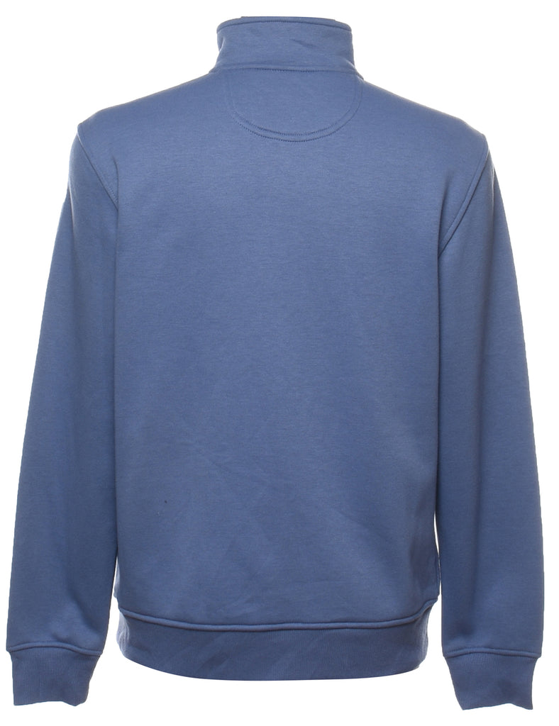 Izod Plain Light Blue High Neck Sweatshirt - S