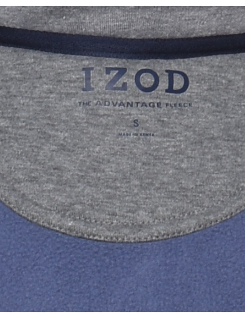 Izod Plain Light Blue High Neck Sweatshirt - S