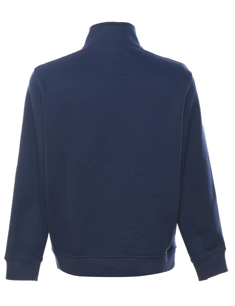 Izod Plain Navy & Red Sweatshirt - M