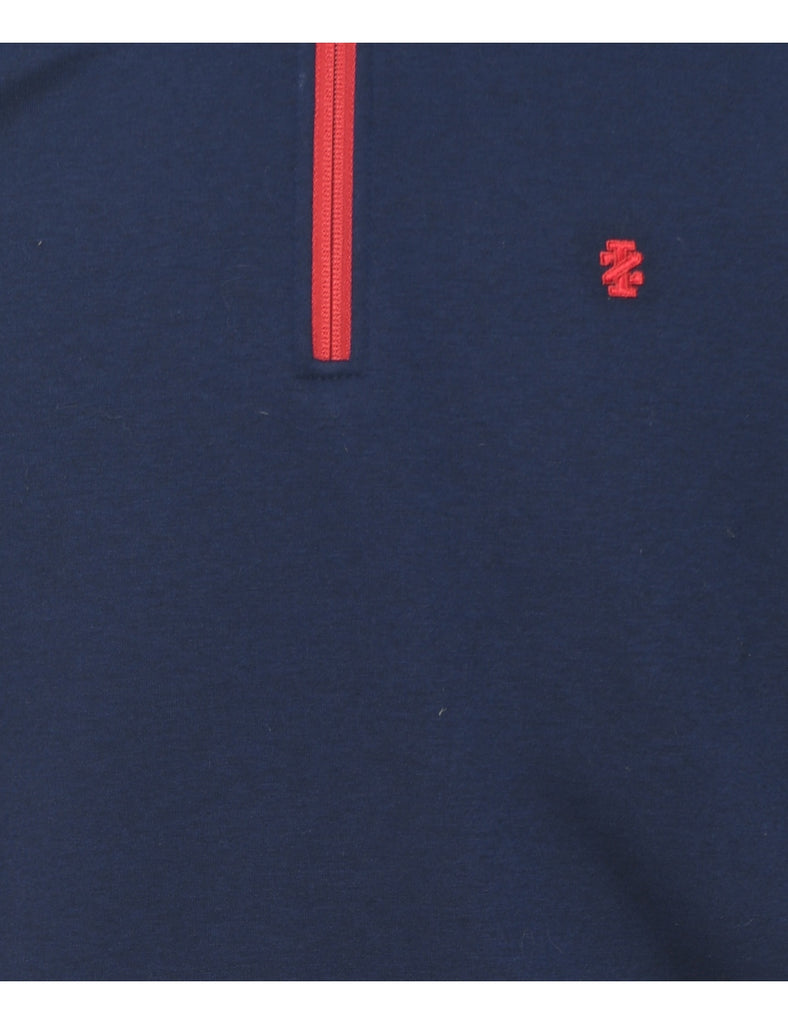 Izod Plain Navy & Red Sweatshirt - M