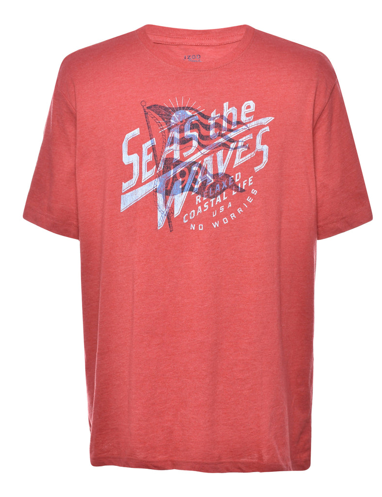 IZOD Seas The Waves Printed T-shirt - XL
