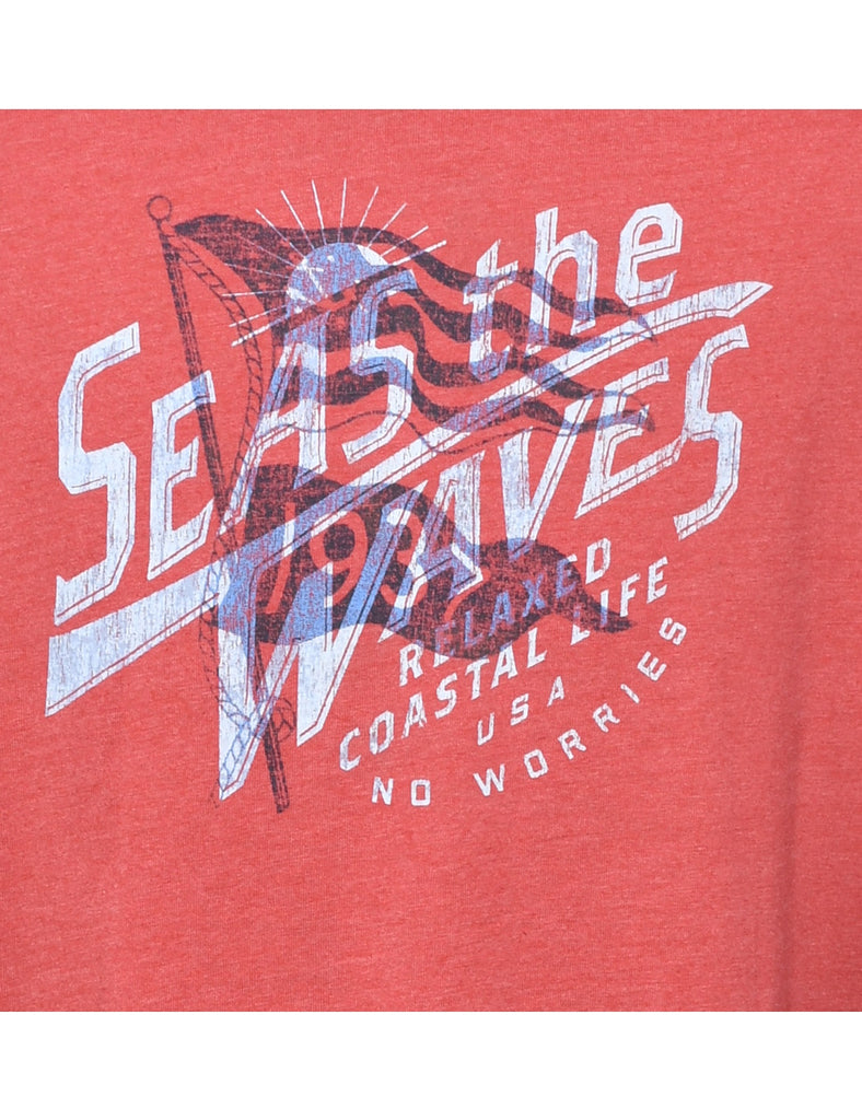 IZOD Seas The Waves Printed T-shirt - XL