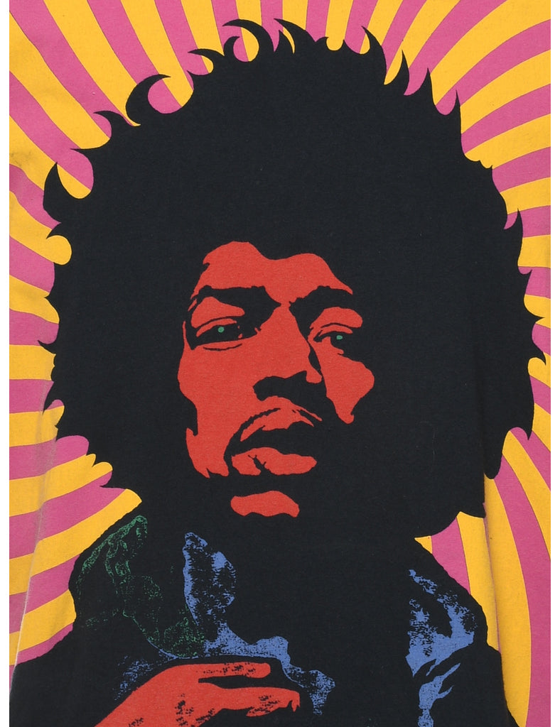 Jimi Hendrix Design Printed T-shirt - XL
