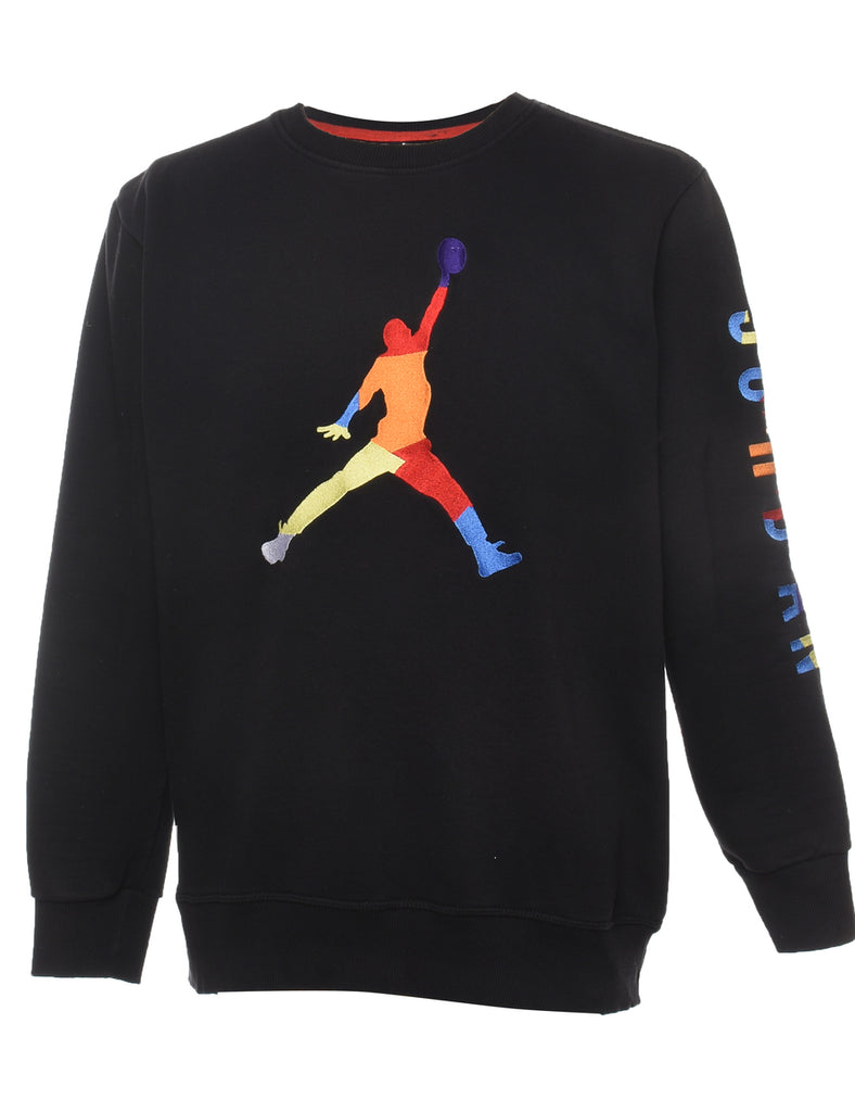 Jordan Embroidered Black Sweatshirt - L
