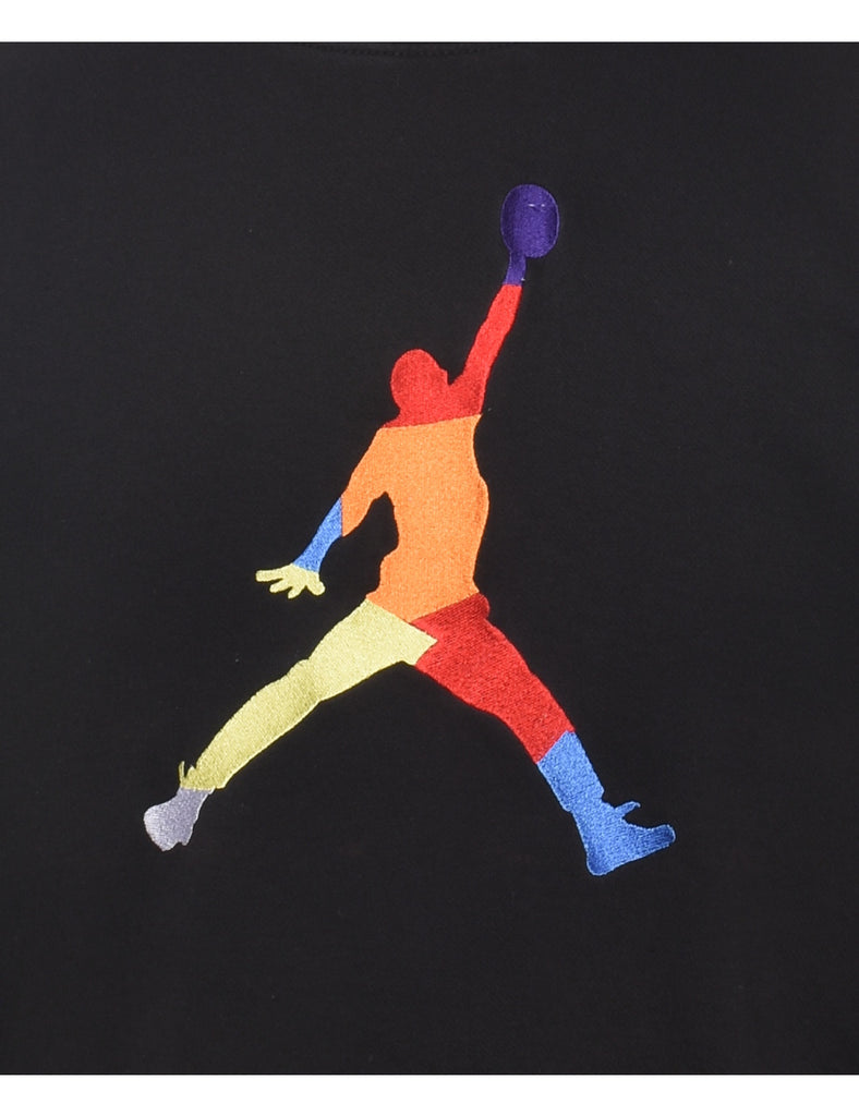 Jordan Embroidered Black Sweatshirt - L