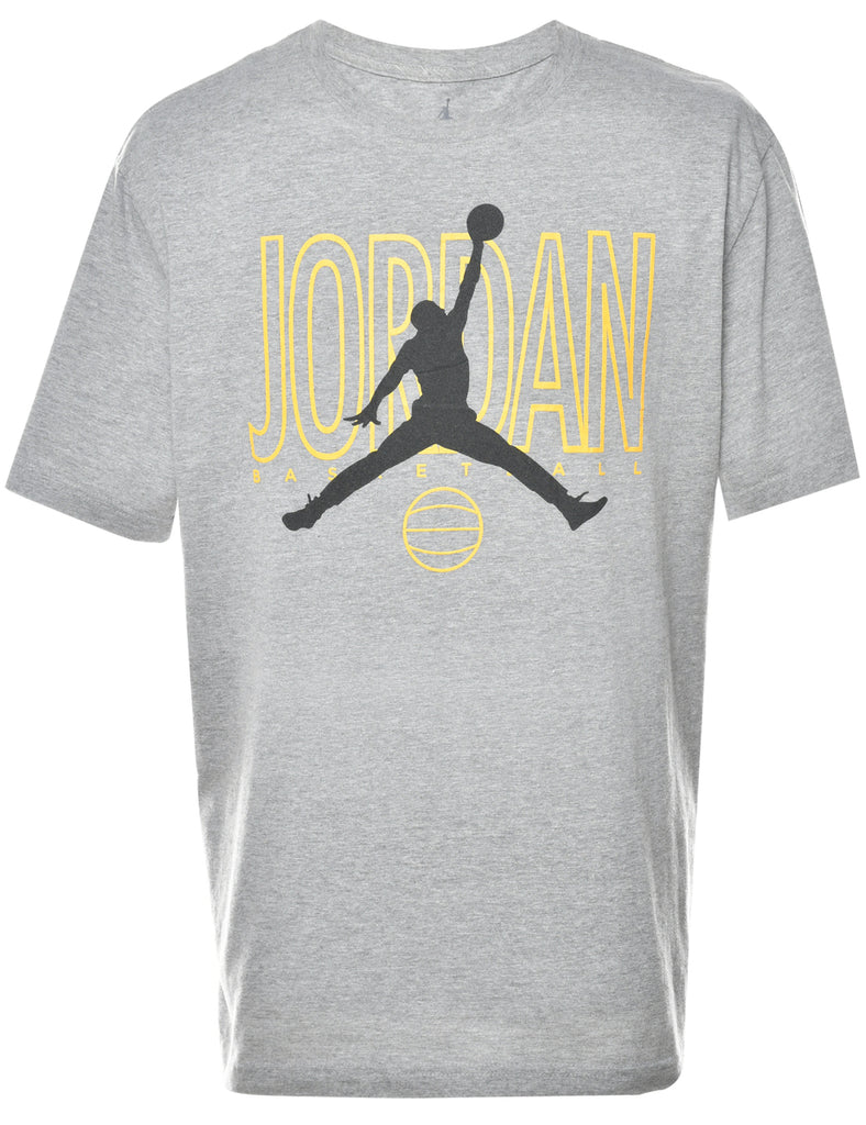 Jordan Printed Grey & Yellow T-shirt - XL