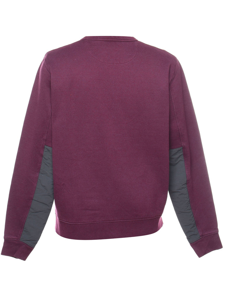 Lacoste Plain Plum & Dark Green Sweatshirt - M