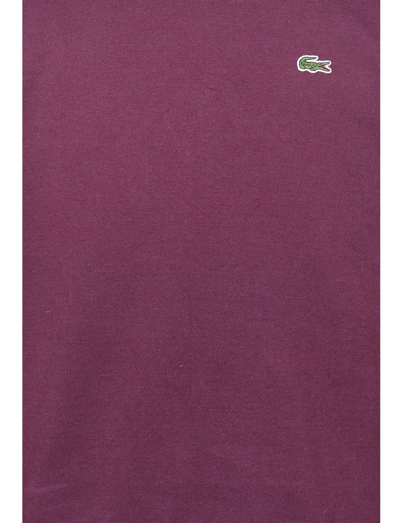 Lacoste Plain Plum & Dark Green Sweatshirt - M