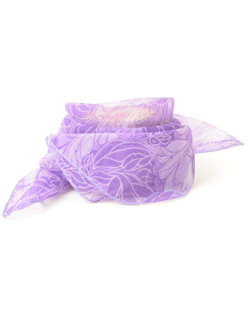 Leafy Print Scarf - L