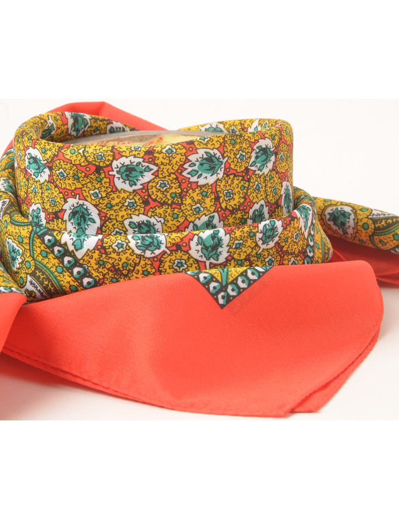 Leafy Print Scarf - M