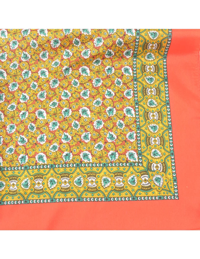 Leafy Print Scarf - M