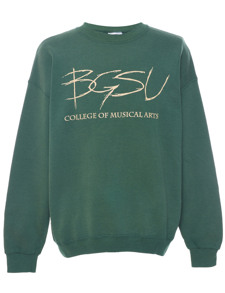 Lee College Of Of Musical Arts Printed Green Sweatshirt - XL