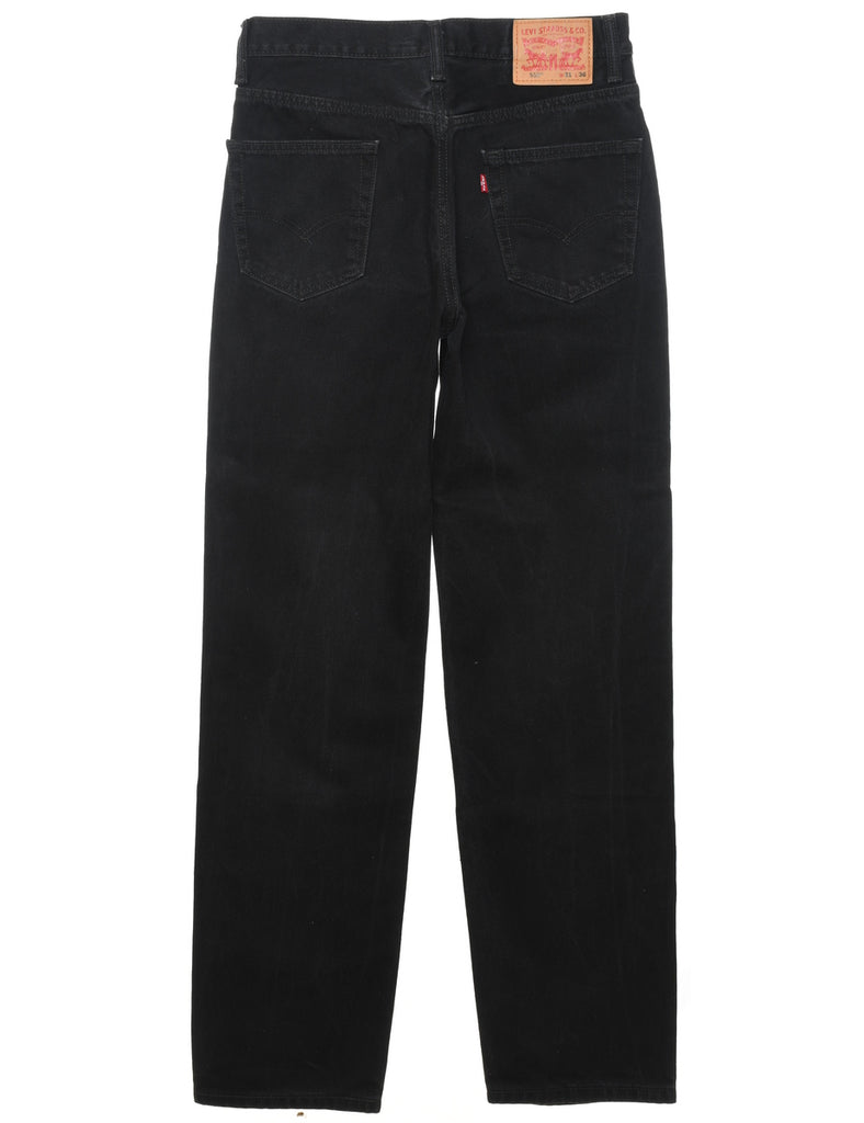 Levis 550 Black Straight-Fit Jeans - W31 L36