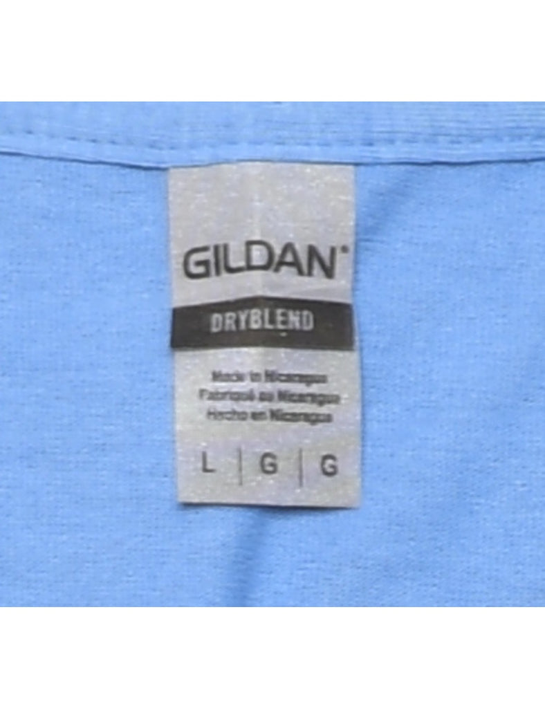 Light Blue Plain T-shirt - L