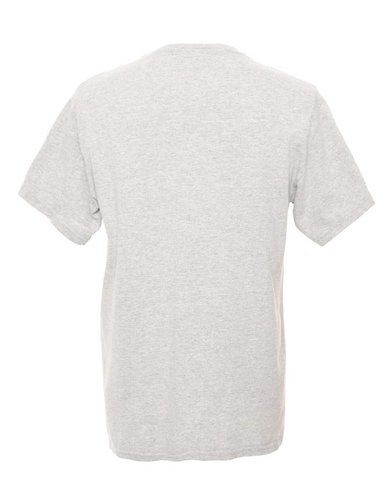Light Grey North Football Gildan Printed T-shirt - M