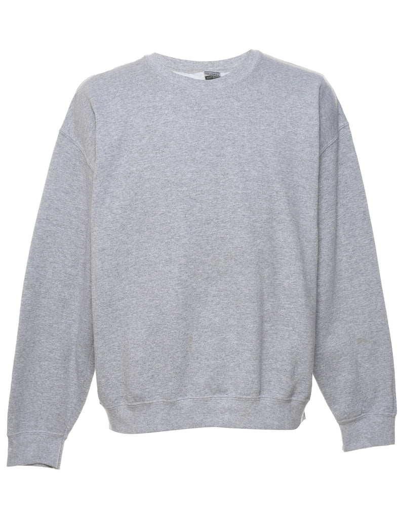 Light Grey Plain Sweatshirt - L