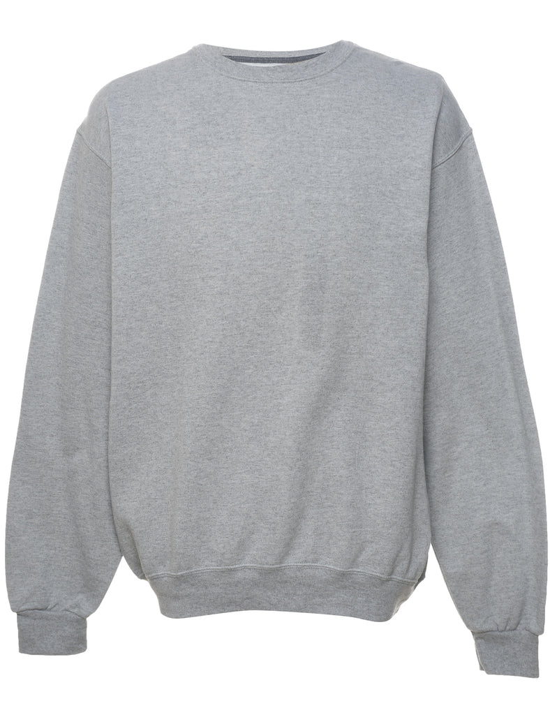 Light Grey Plain Sweatshirt - L