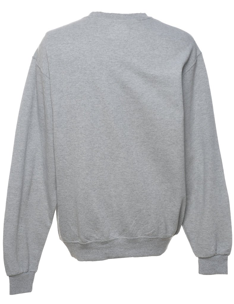 Light Grey Plain Sweatshirt - L