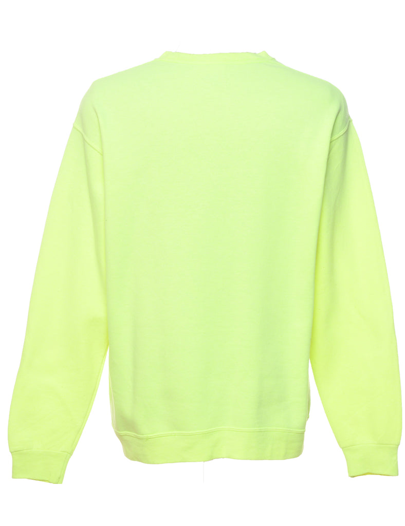 Lime Green Plain Sweatshirt - L