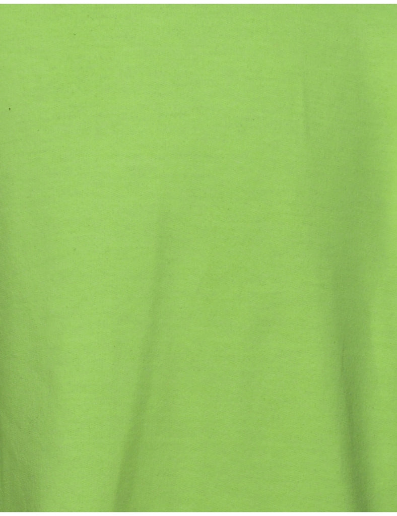 Lime Green Plain Sweatshirt - L