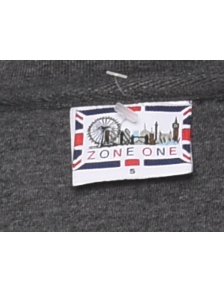 London England Dark Grey Embroidered Sweatshirt - S