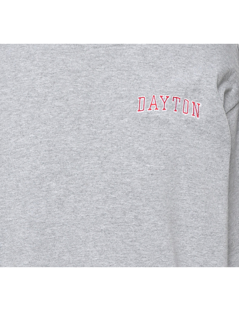 Long Sleeve Plain T-shirt - L