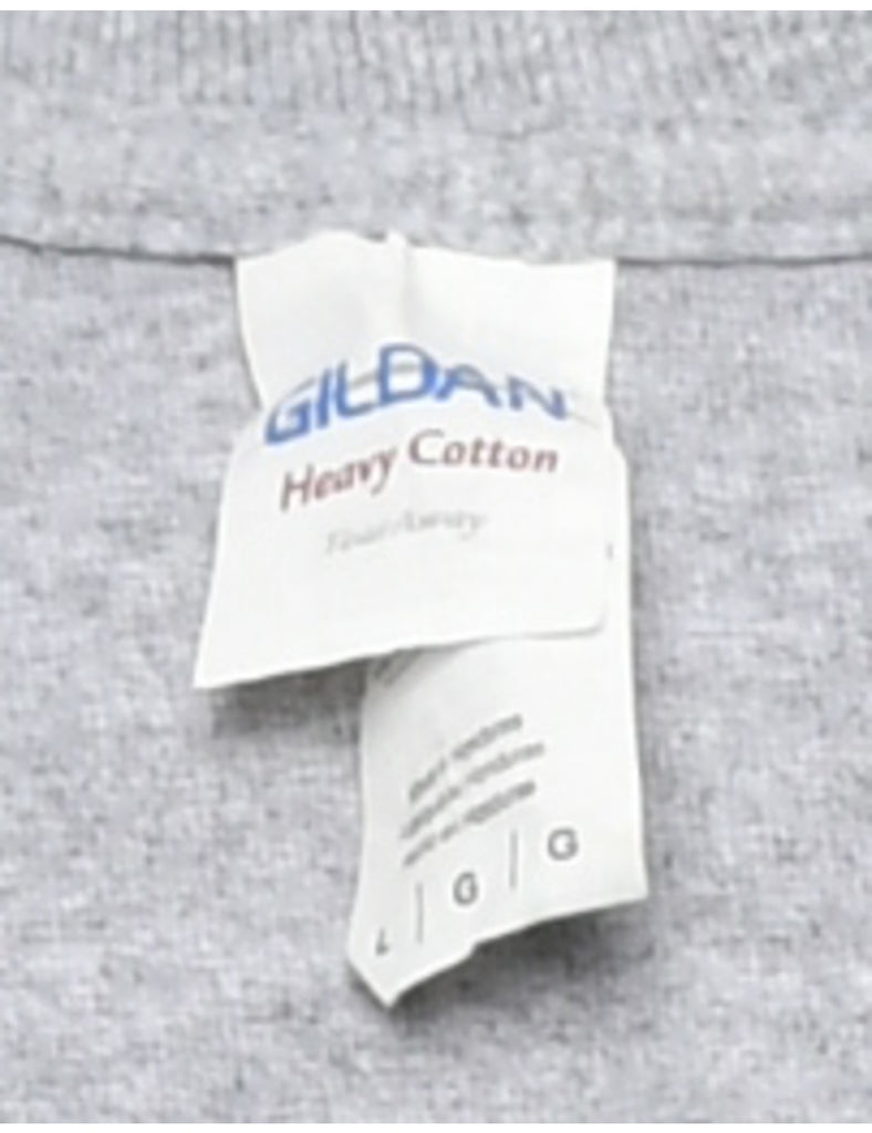 Long Sleeve Plain T-shirt - L