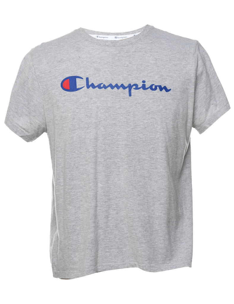 Marl Grey & Blue Champion T-shirt - XL