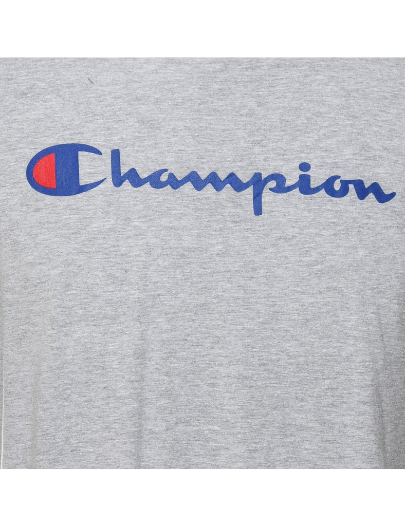 Marl Grey & Blue Champion T-shirt - XL