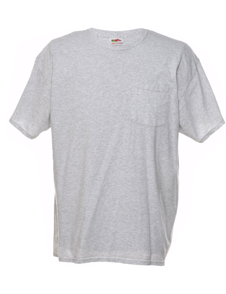 Marl Grey Plain T-shirt - L