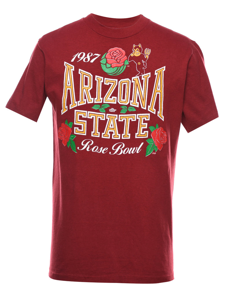 Maroon Arizona State Printed T-shirt - M