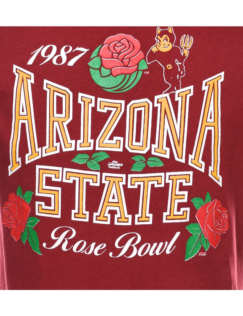 Maroon Arizona State Printed T-shirt - M