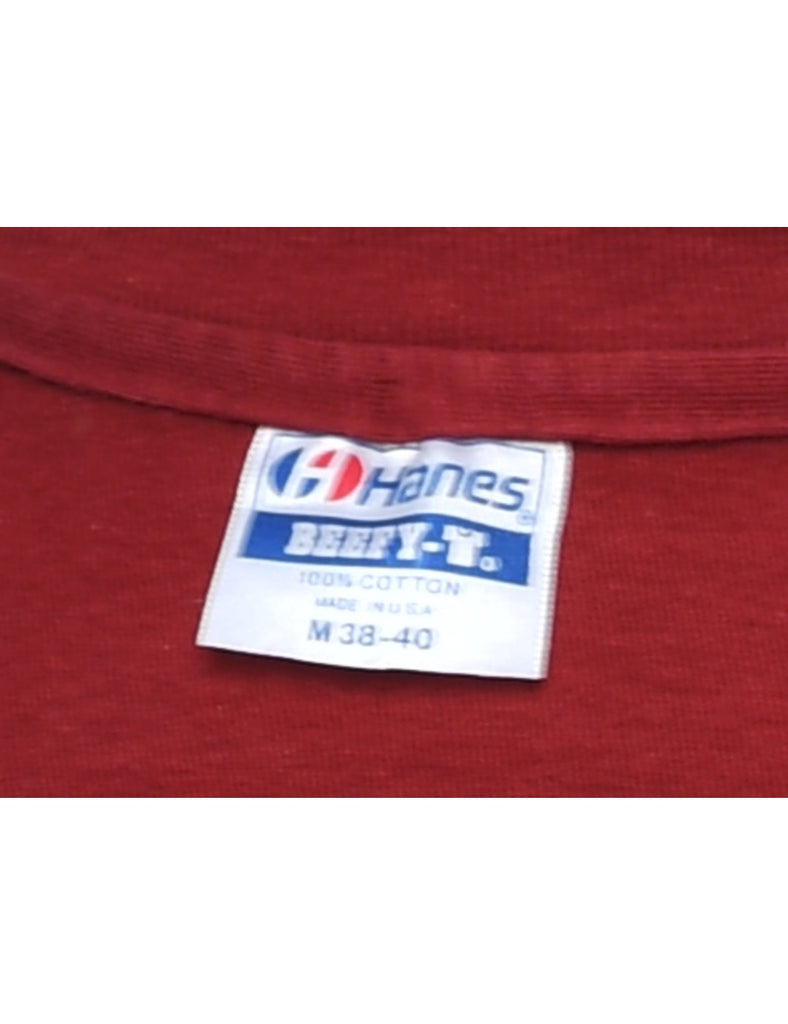 Maroon Arizona State Printed T-shirt - M