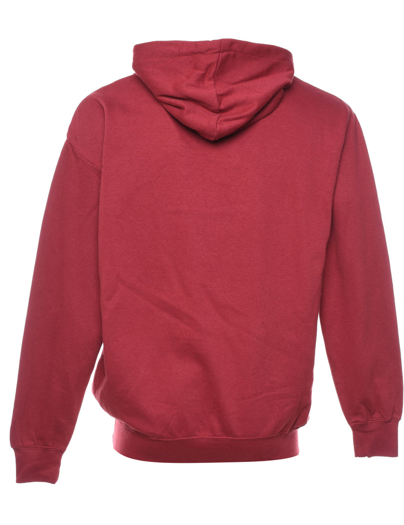 Maroon Carolina Printed Hoodie - L