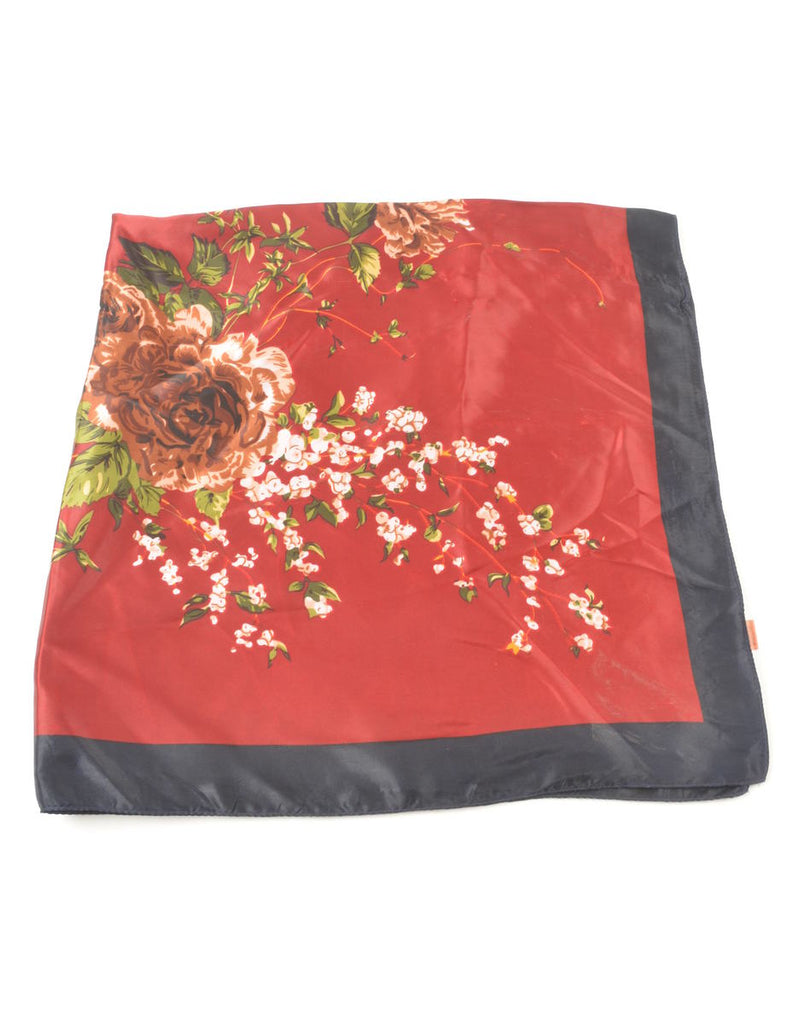 Maroon Floral Head Scarf - M