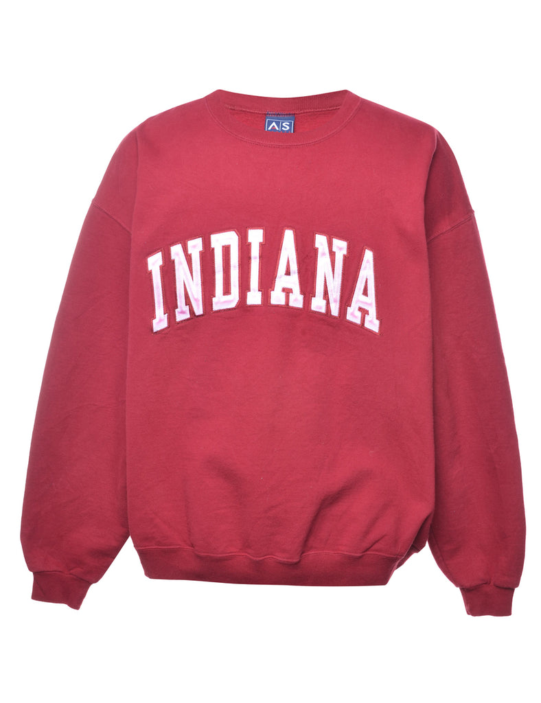 Maroon Indiana Printed Sweatshirt - S